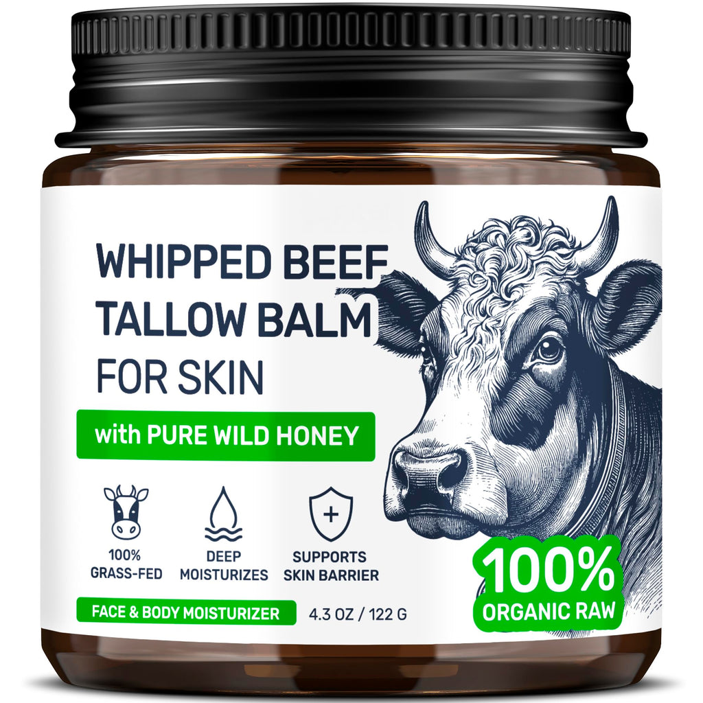 Body Art Beef Tallow for Skin – Grass-Fed Moisturizer & Whipped Balm (Fragrance-Free)