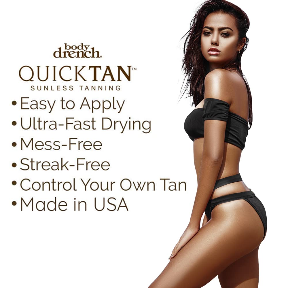Body Drench QuickTan Instant Bronze Self Tanner Spray – 2 Pack, Fast-Drying Natural-Looking Tan