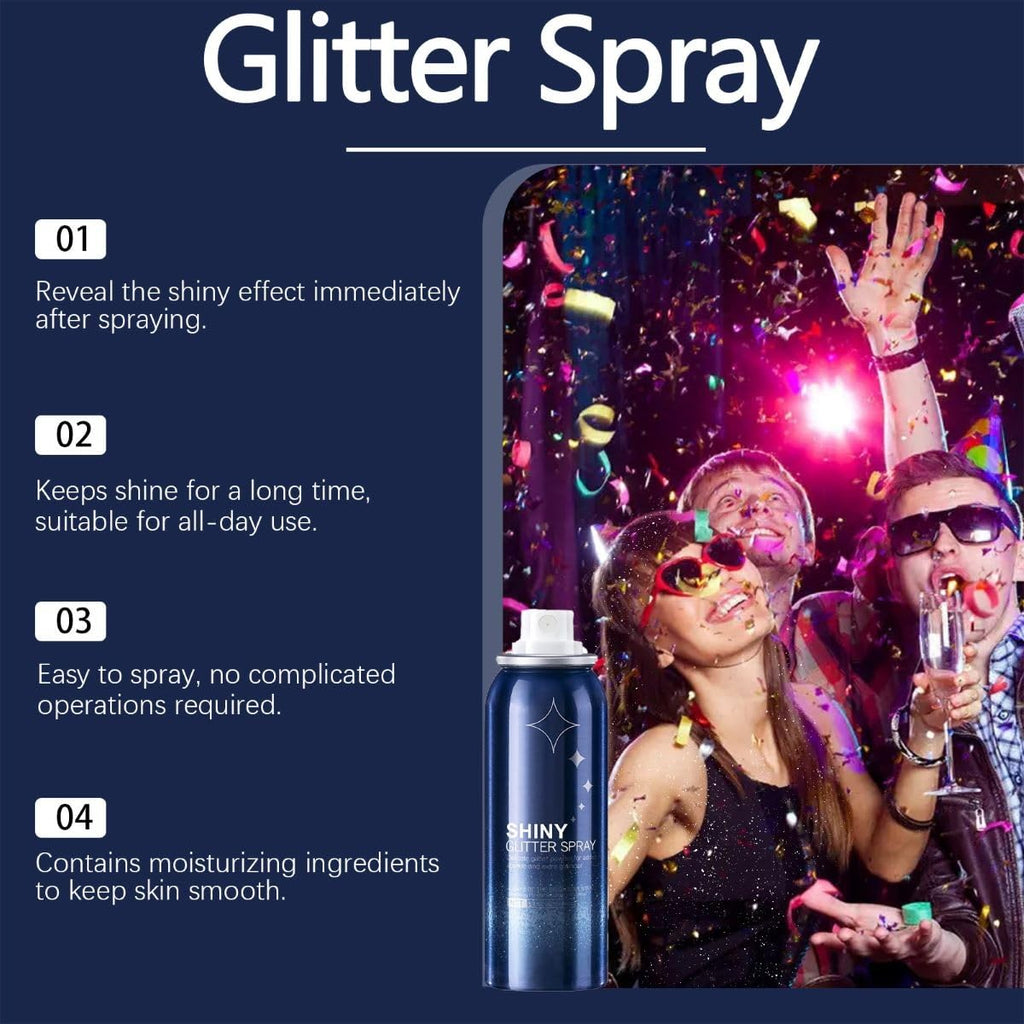 Body Glitter Spray – Long-Lasting Hair, Body & Clothes Shine for Festivals