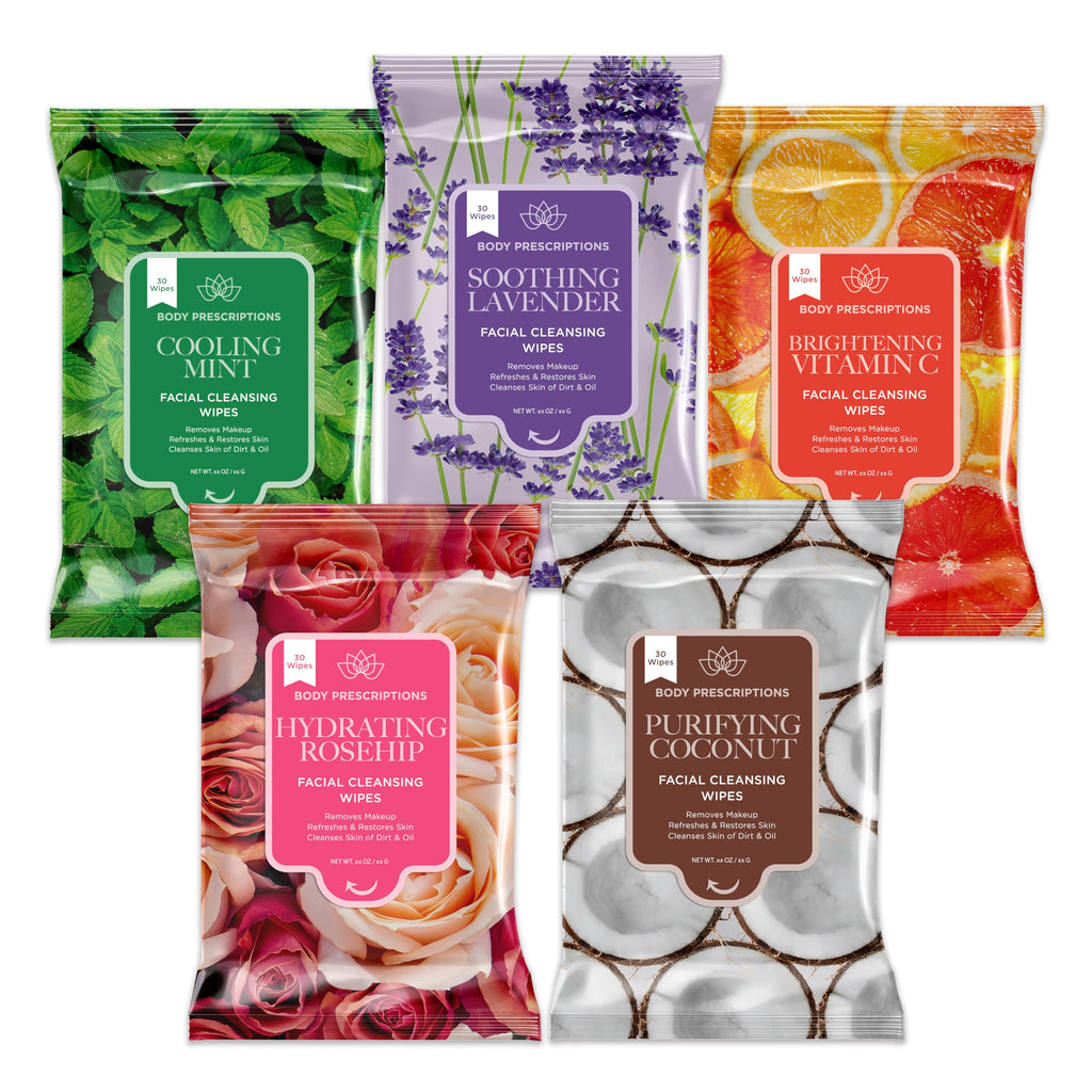 Body Prescriptions Makeup Remover Wipes – Bulk Pack | Gentle, Hydrating Cleansing