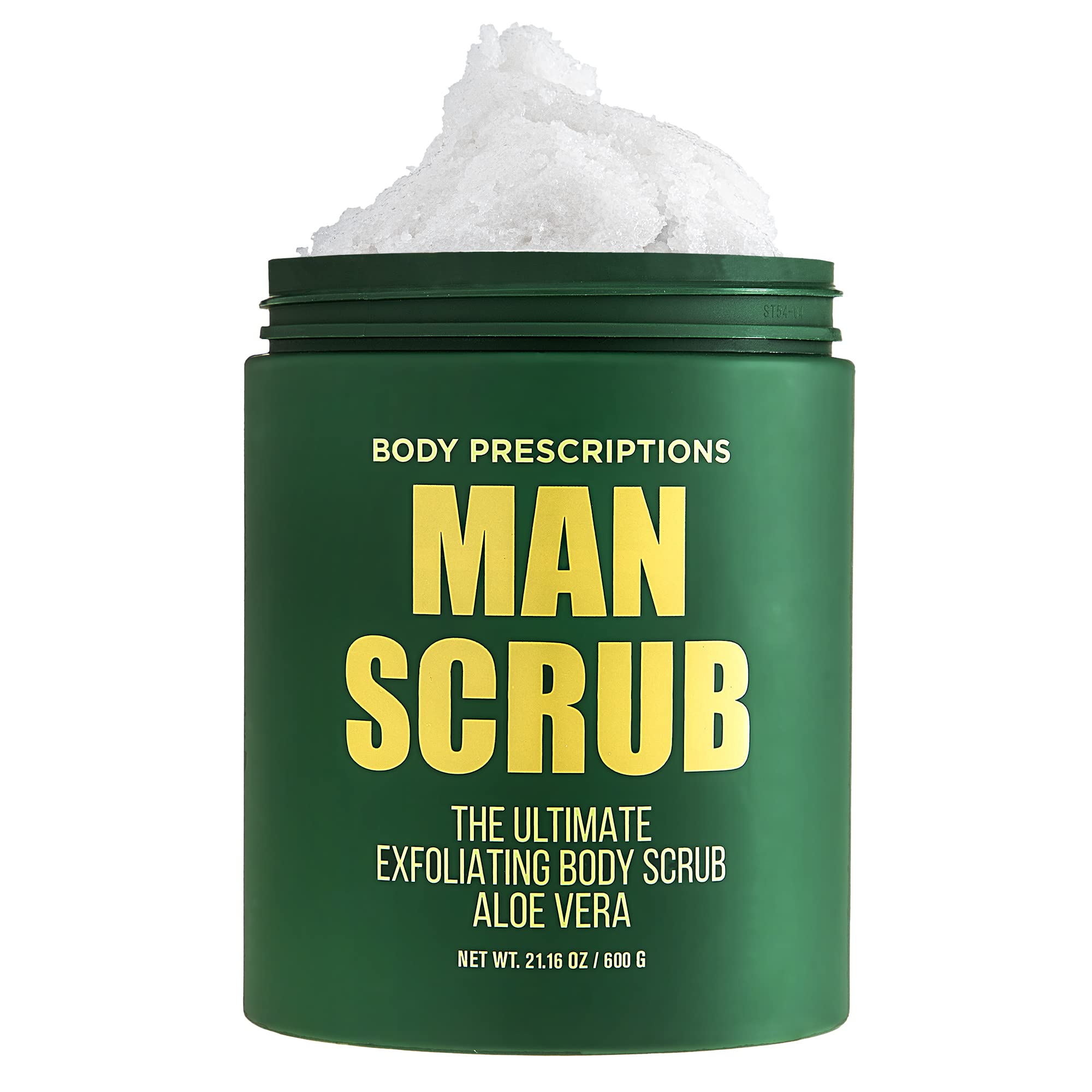 Body Prescriptions Mens Exfoliating Body Scrub – Aloe Vera, 21 oz Jar, All Skin Types