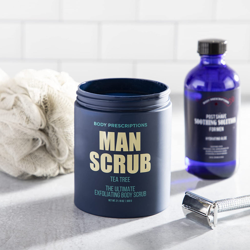 Body Prescriptions Men’s Exfoliating Scrub – Tea Tree, 21 oz Jar