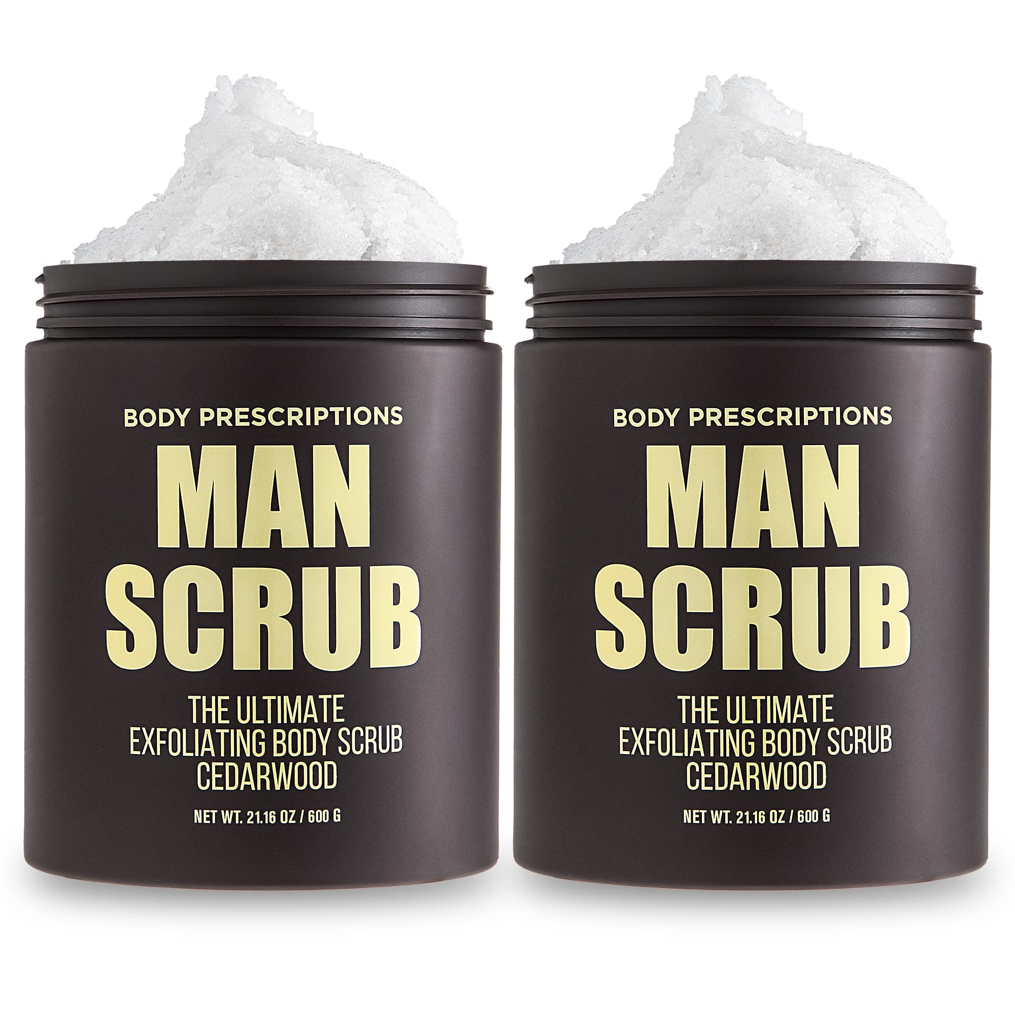 Body Prescriptions Men’s Exfoliating Body Scrub – Cedarwood 2-Pack, 21 oz
