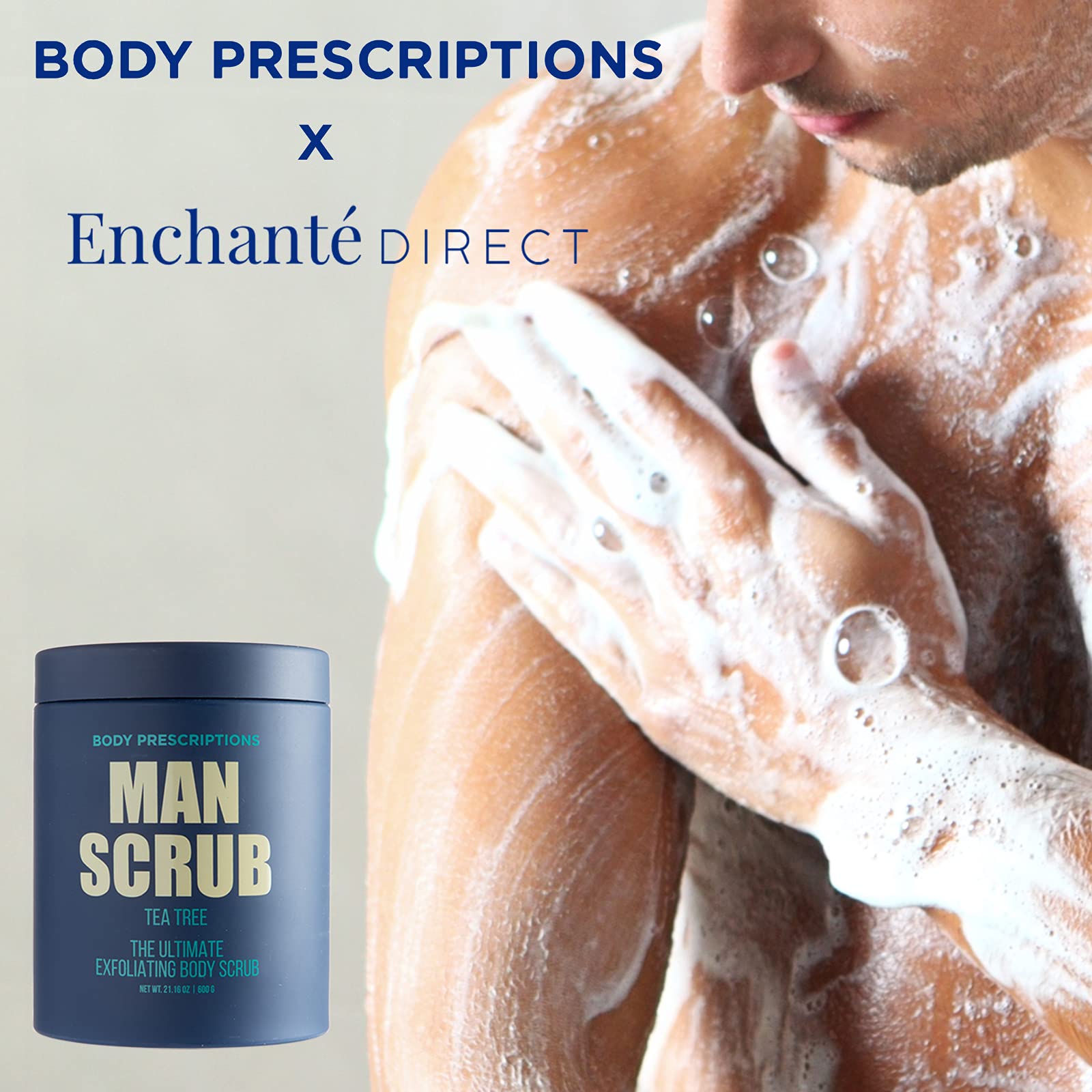 Body Prescriptions Men’s Exfoliating Scrub – Tea Tree, 21 oz Jar