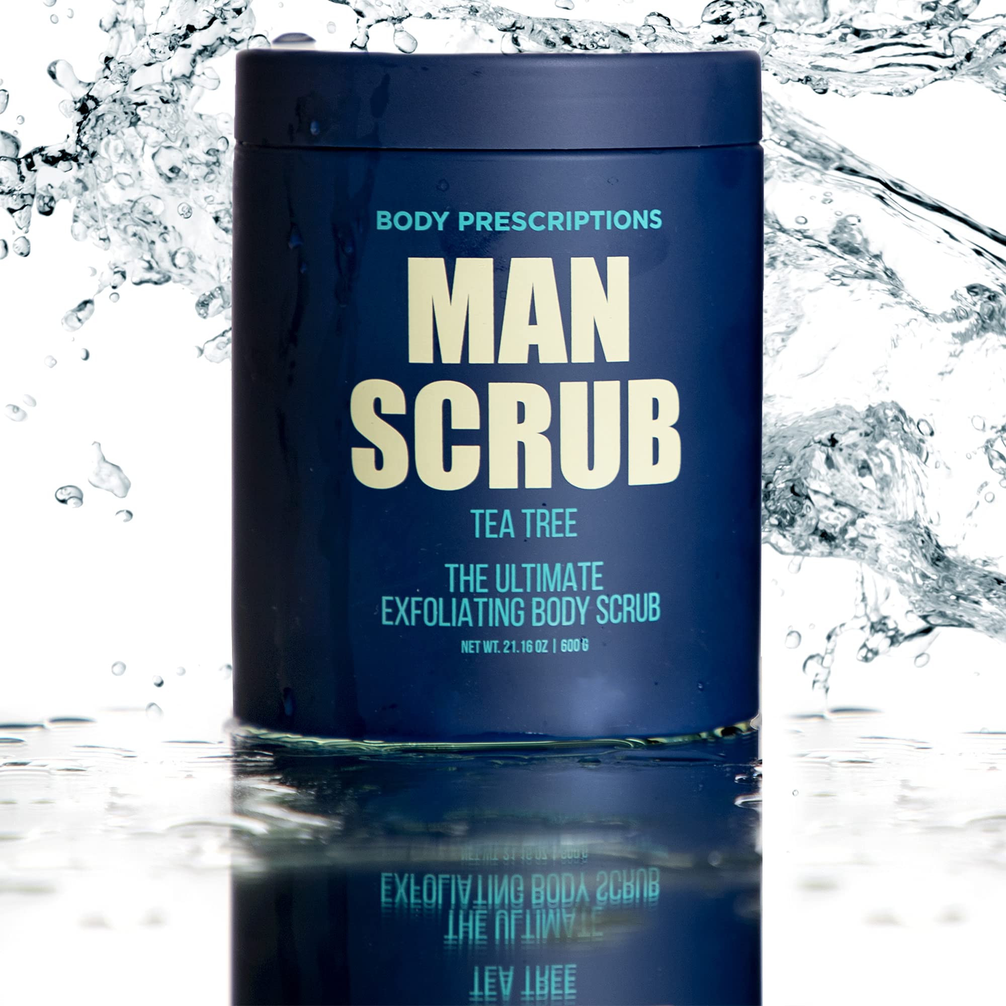 Body Prescriptions Men’s Exfoliating Scrub – Tea Tree, 21 oz Jar