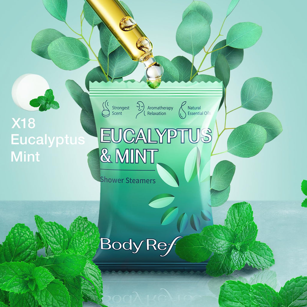 BodyRefresh Shower Steamers – Eucalyptus Mint Aromatherapy 18-Pack Gift Set