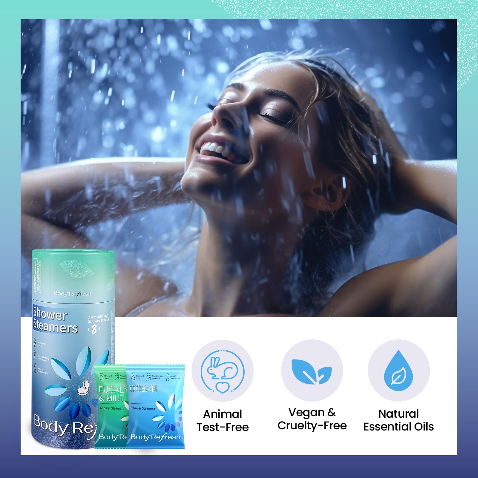 BodyRefresh Shower Steamers 8-Pack | Aromatherapy for Relaxation & Self-Care