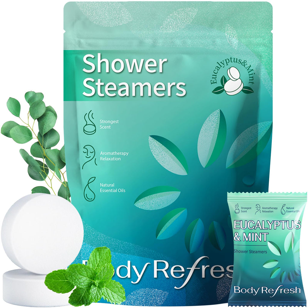 BodyRefresh Shower Steamers – Eucalyptus Mint Aromatherapy 18-Pack Gift Set