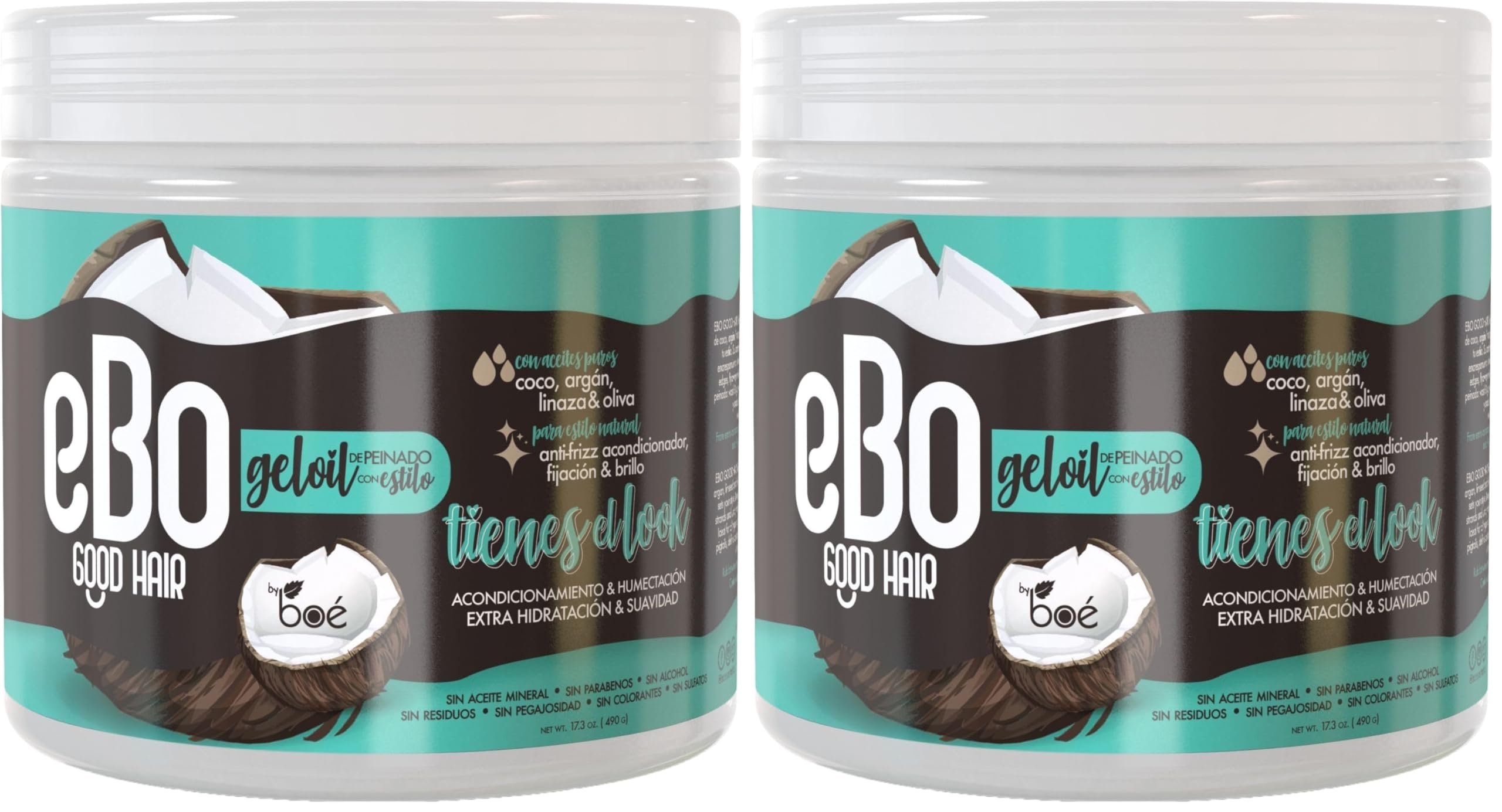 BOÉ COSMETICS EBO GEL OIL – 2-Pack Styling Gel for Definition, Frizz Control & Shine