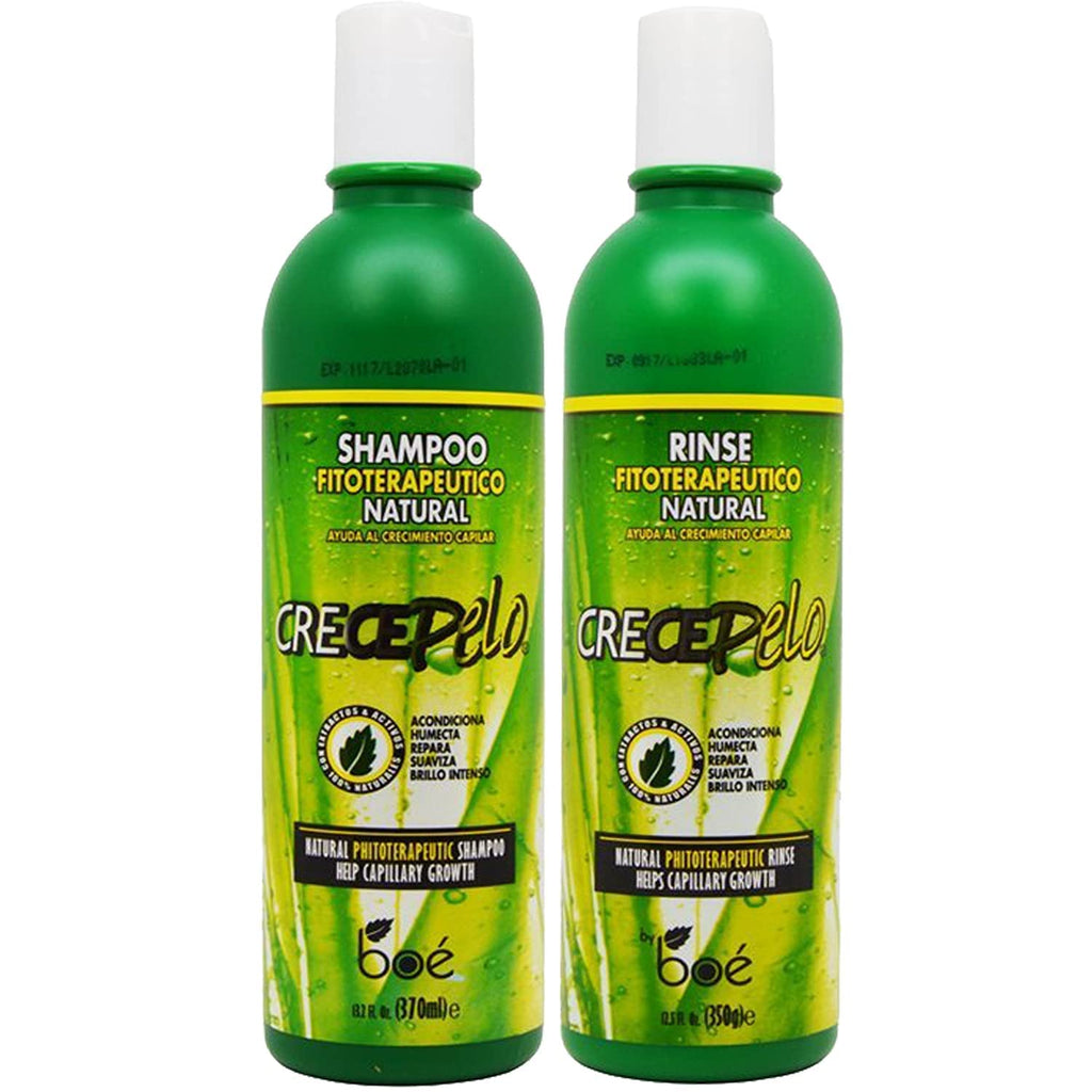 BOÉ COSMETICS Natural Hair Growth Duo – Phytotherapeutic Shampoo & Rinse Set – Plant-Based, Sulfate-Free – 12.5 oz Each