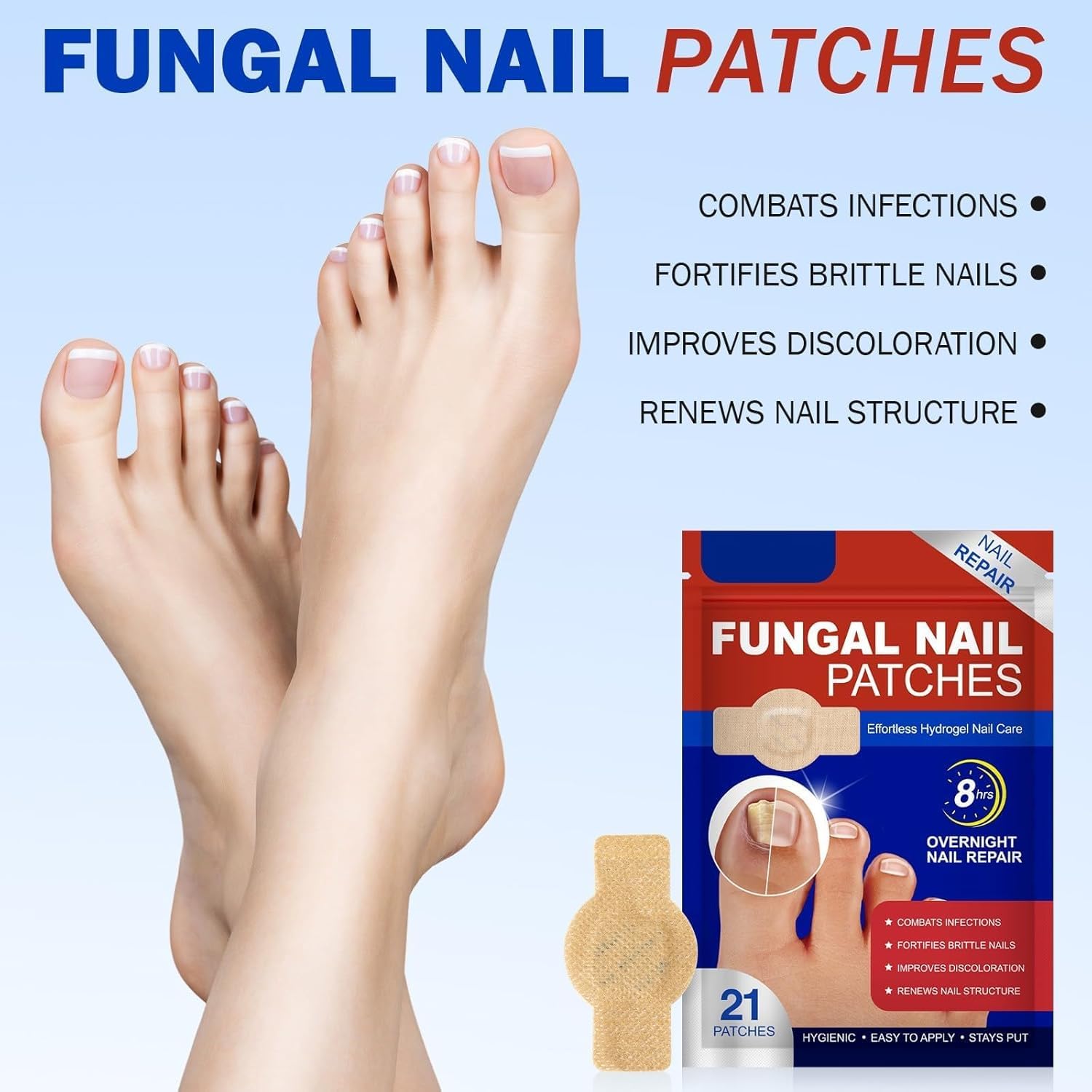 BOELIKAYS Fungal Nail Patches - Extra Strength Toenail Treatment