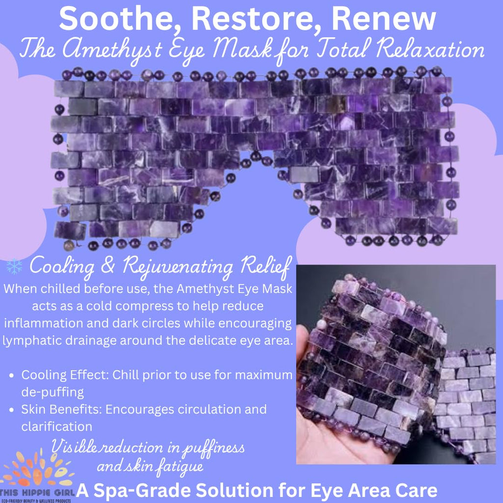 Boho Aromatic Amethyst Eye Mask – Cooling Crystal for Puffiness and Relaxation