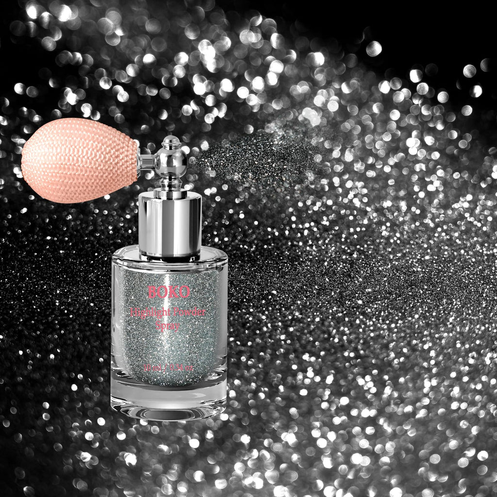 Boko Body Glitter Spray – Silver Sparkle for Hair, Skin, Nails & Clothes | Festival & Party