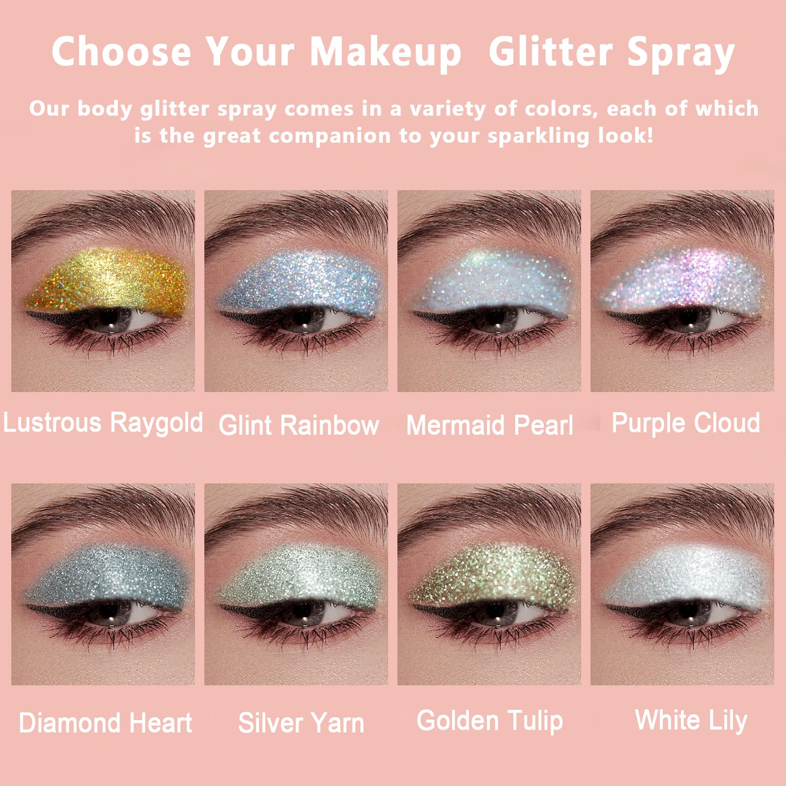 Boko Body Glitter Spray – Silver Sparkle for Hair, Skin, Nails & Clothes | Festival & Party