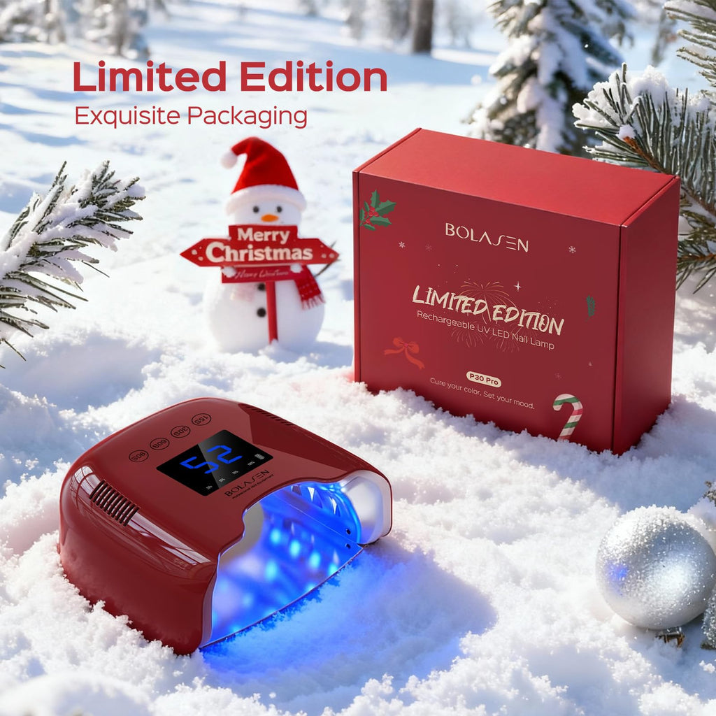 BOLASEN Limited Edition Cordless UV LED Nail Lamp – 54W with Metallic Reflector
