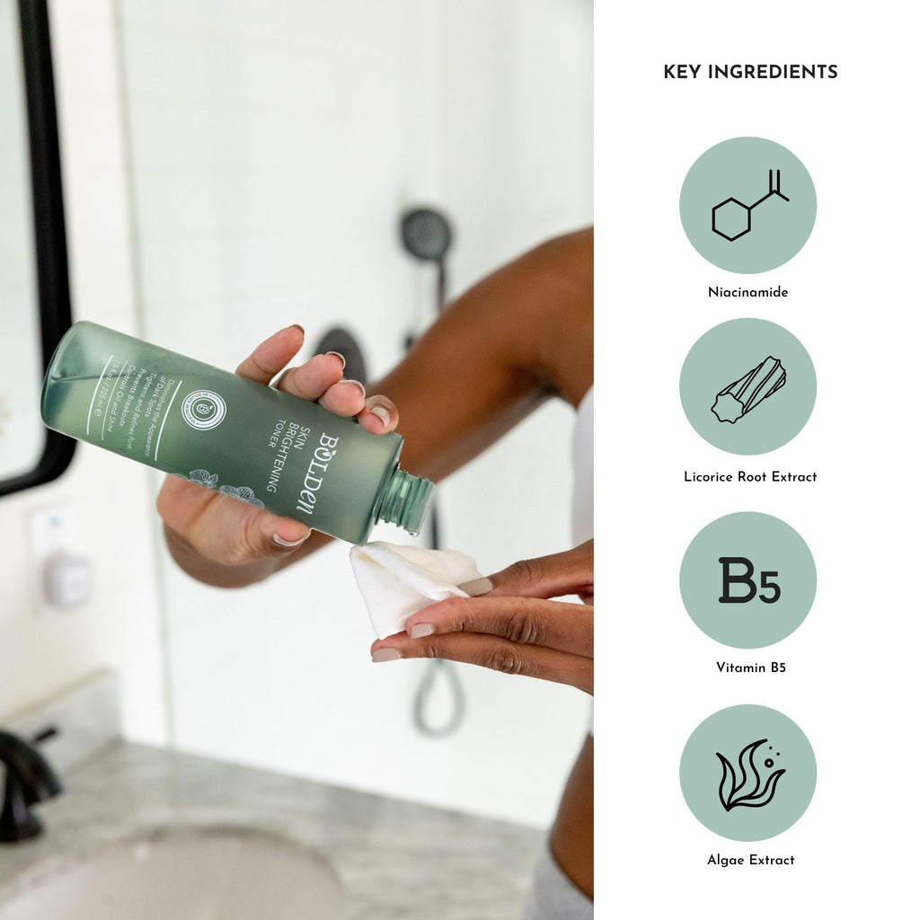 Bolden Skin Brightening Toner for Face – Exfoliating Toner for Oily Skin with Glycolic Acid, Niacinamide & Hyaluronic Acid | 8.0 Fl Oz
