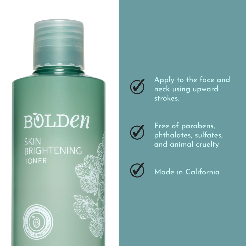 Bolden Skin Brightening Toner for Face – Exfoliating Toner for Oily Skin with Glycolic Acid, Niacinamide & Hyaluronic Acid | 8.0 Fl Oz