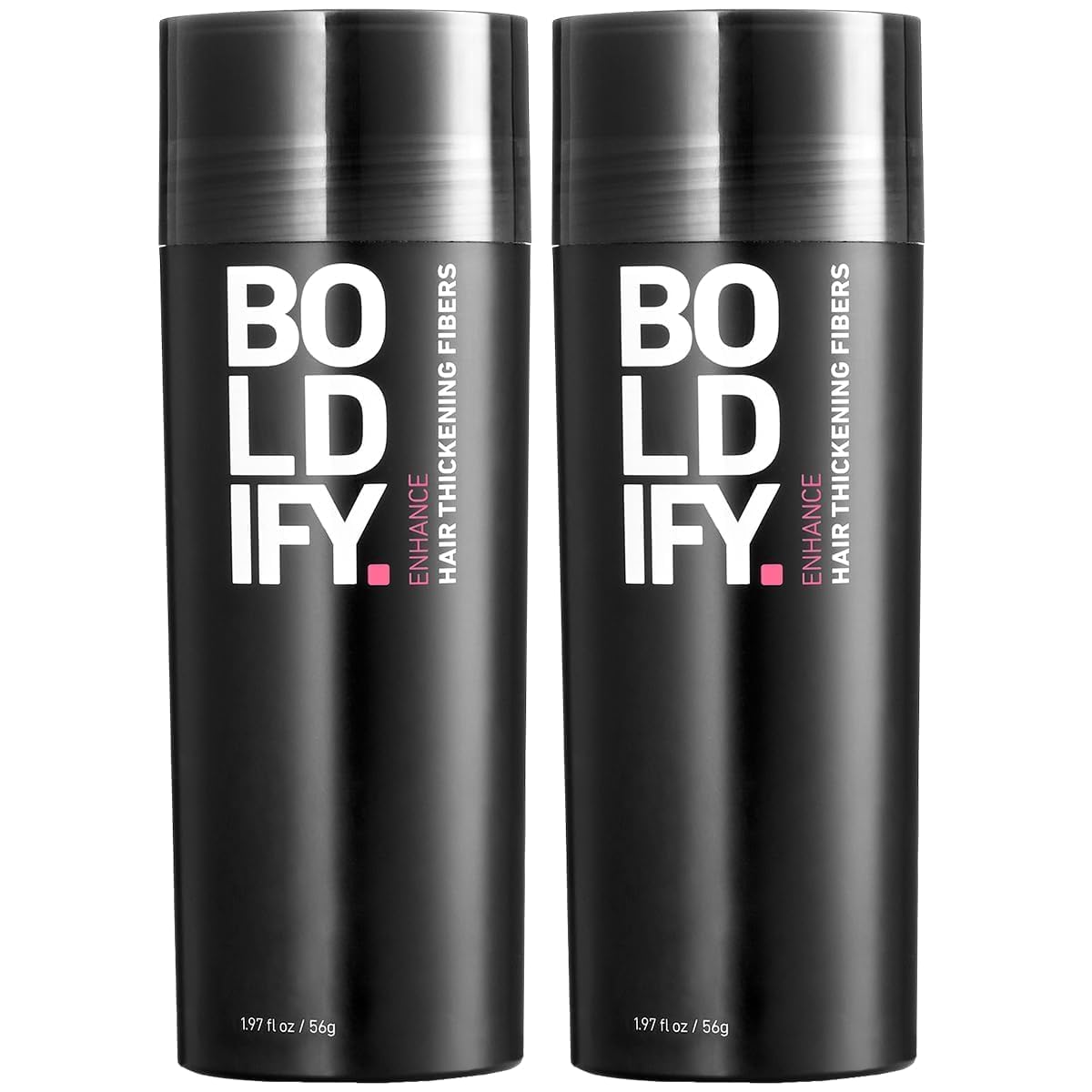 Boldify Hair Fibers (2 x 56g) – Instantly Fuller Hair in 14 Shades for Women & Men – Dark Brown
