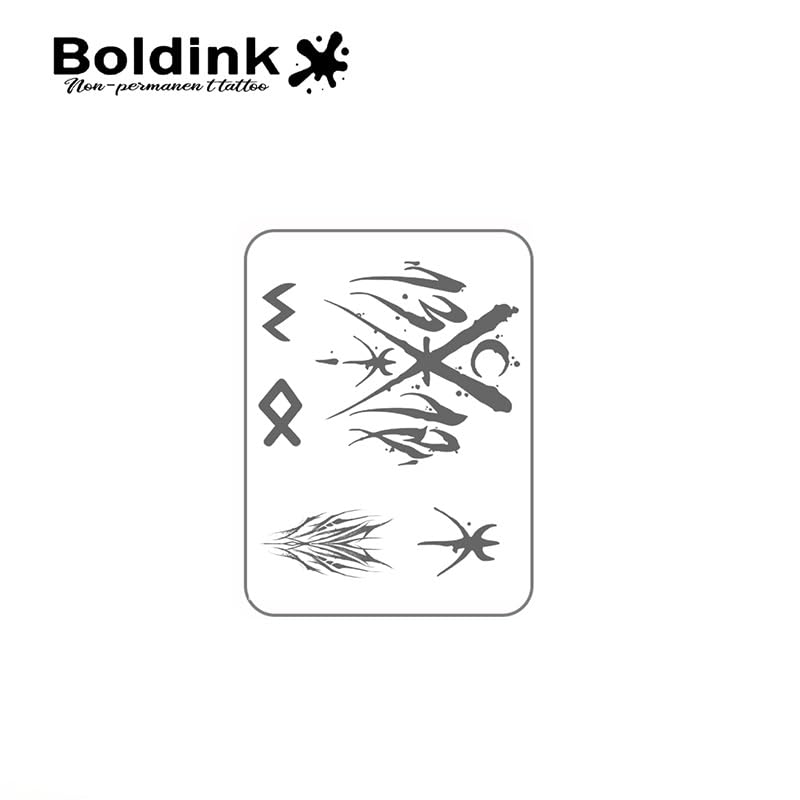 Boldink Finger Tattoos – Waterproof, Non-Reflective Semi-Permanent Tattoos, Gift-Ready Packaging