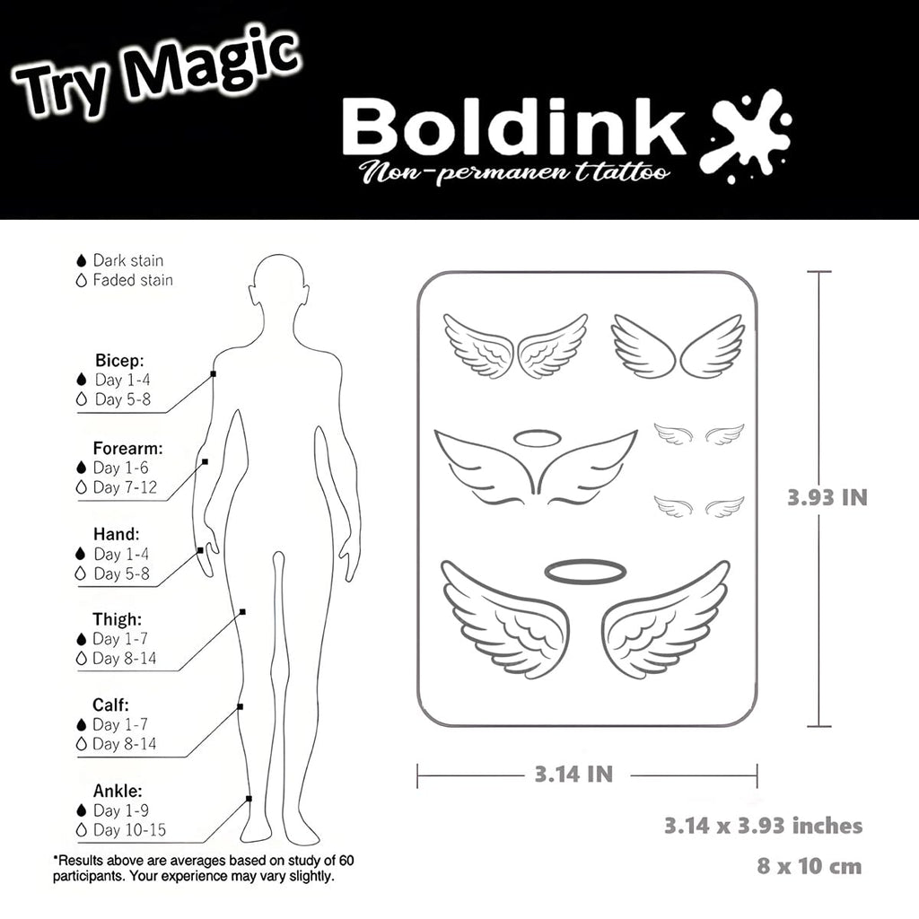 Boldink Semi-permanent Tattoos – Realistic, Waterproof & Non-Reflective Stickers (7–14 Days)