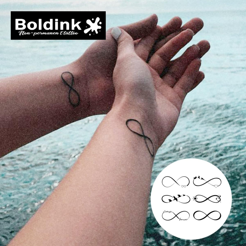Boldink Semi-Permanent Tattoos - Realistic, Waterproof, 7-15 Days Wear