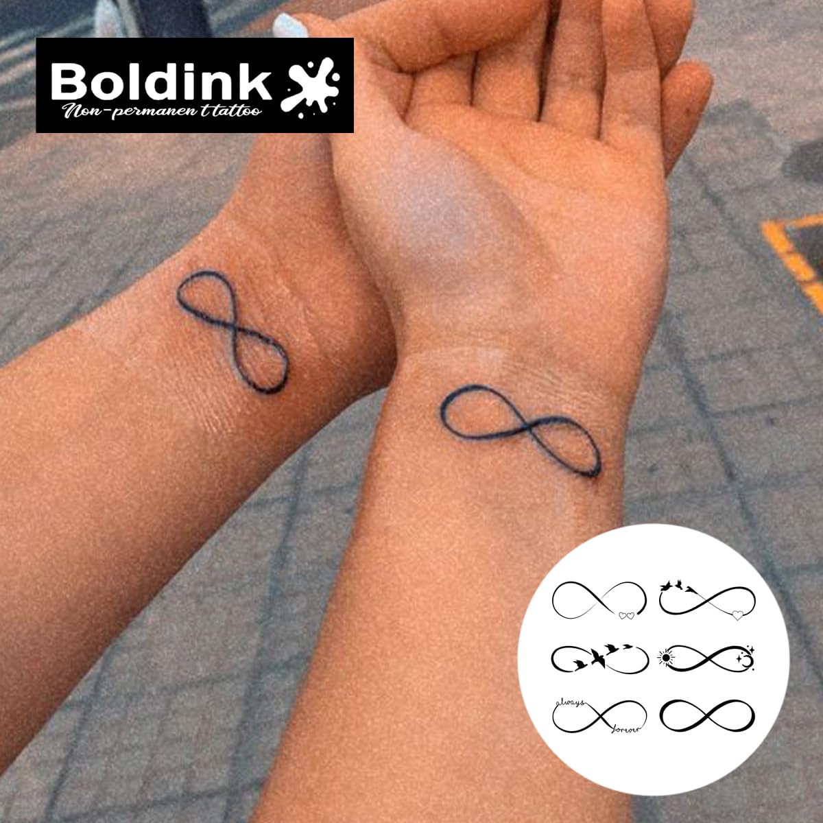Boldink Semi-Permanent Tattoos - Realistic, Waterproof, 7-15 Days Wear