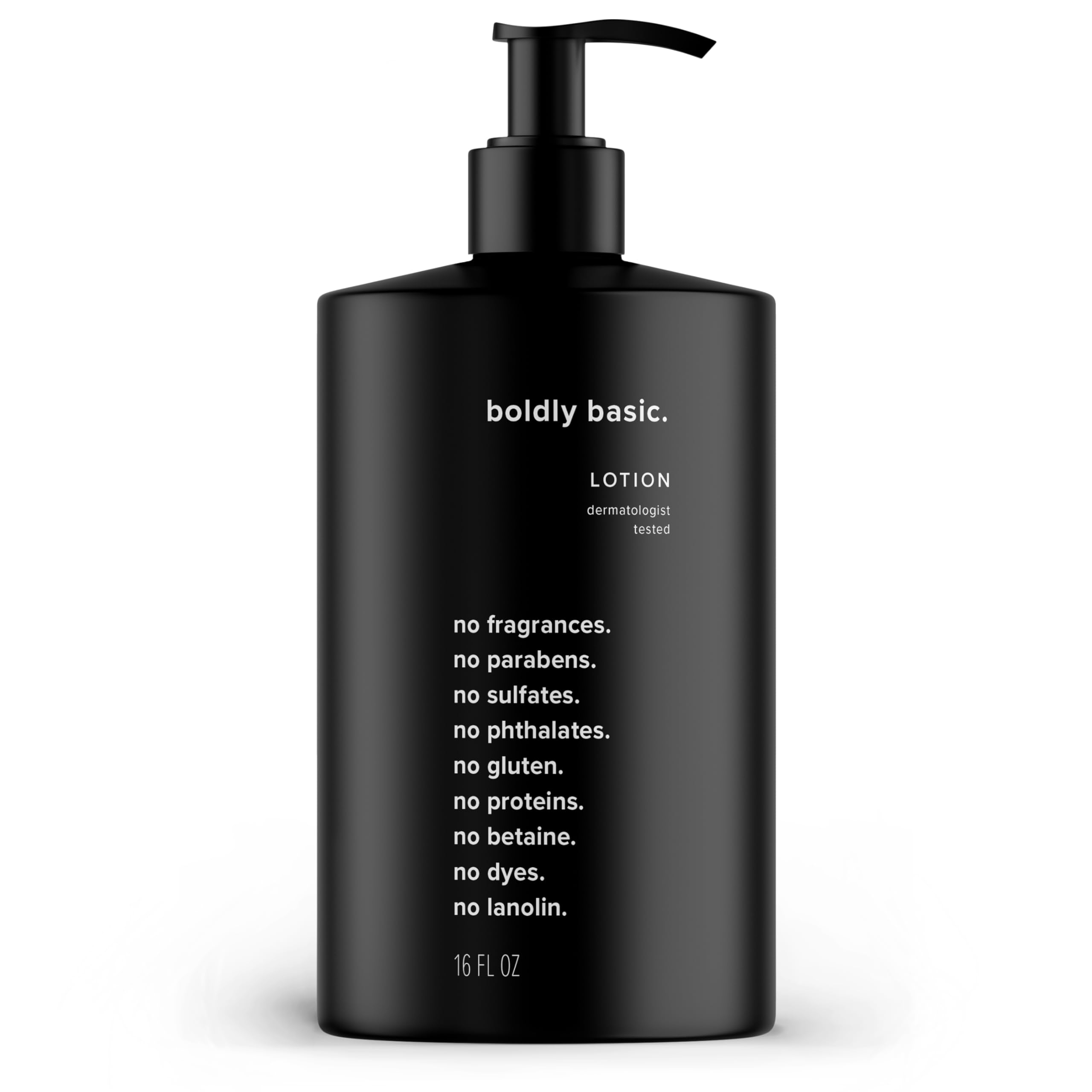 Boldly Basic Fragrance Free Lotion – Gentle, Non-Greasy Moisturizer for Dry & Sensitive Skin | Dermatologist Tested