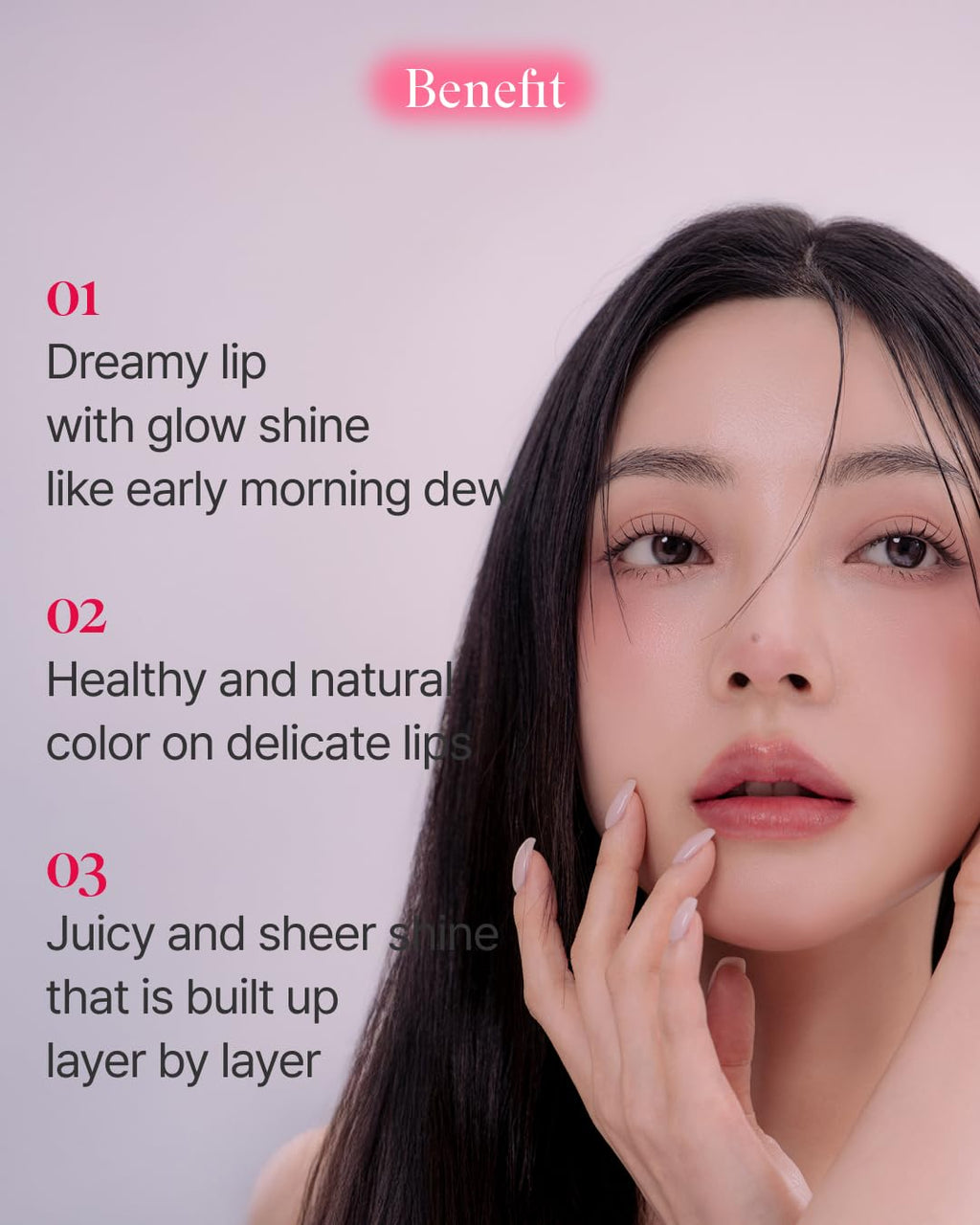 BOM COSMETICS Dewy Lip Balm #6 Pure Rose – Sheer Glow Lip Care with Vitamin E & Shea Butter