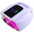 BOMOQING 96W Rechargeable UV LED Nail Lamp with LCD Display, Cordless, 4 Timer Settings - Violet