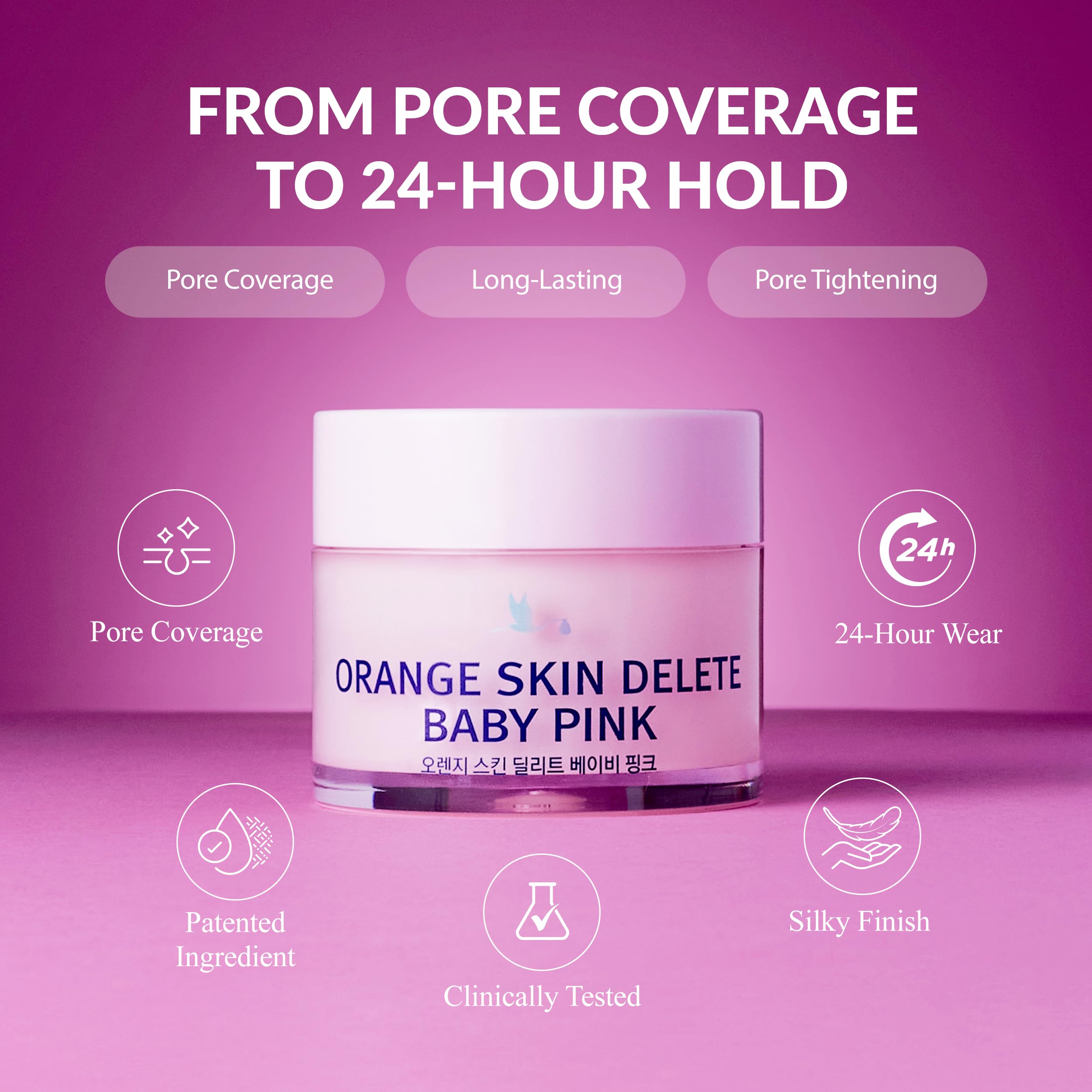 Bonamedusa Orange Skin Delete Pore Primer – Baby Pink Mini 10g
