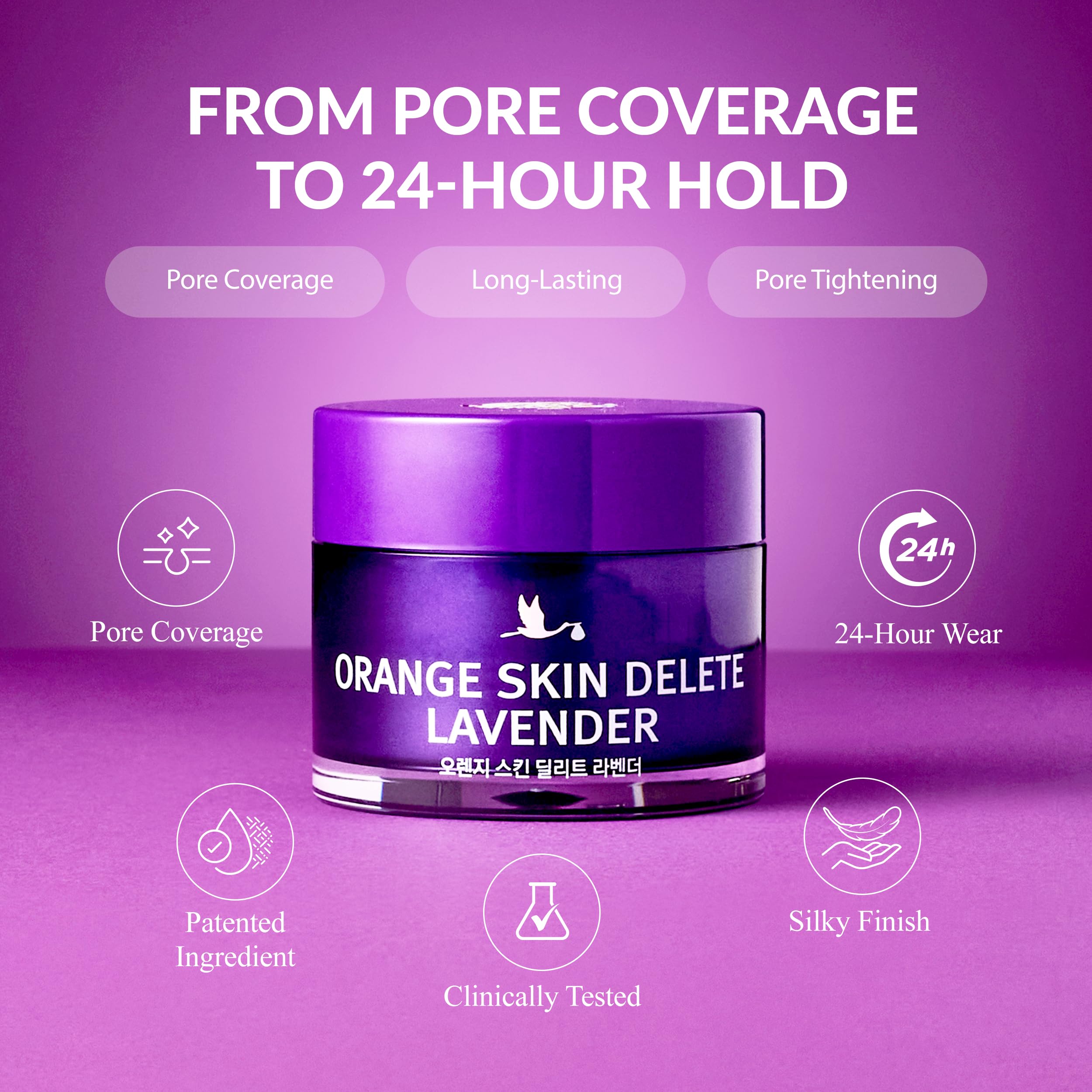 Bonamedusa Orange Skin Delete Lavender Mini Pore Primer 10g – Korean Makeup