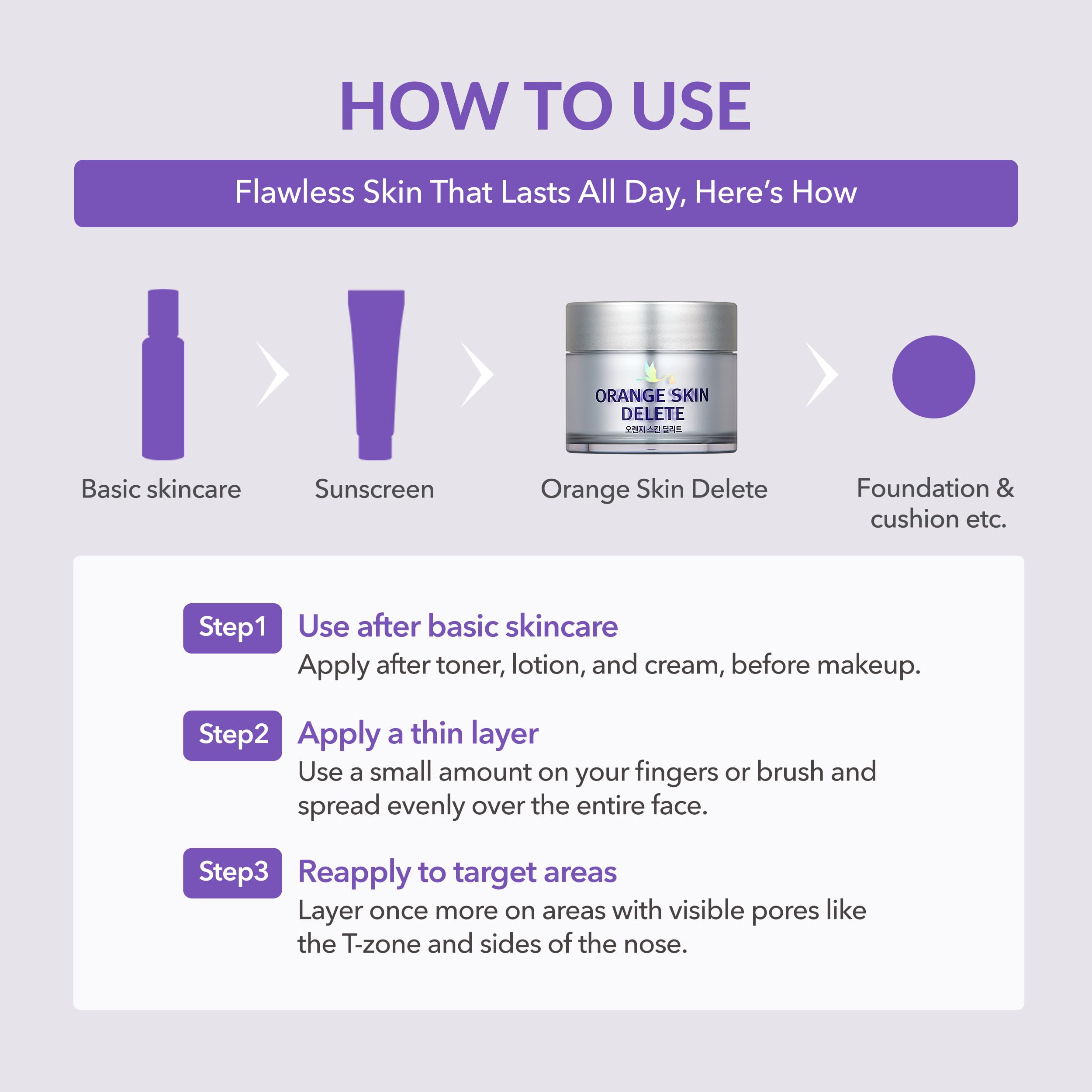 bonamedusa Orange Skin Delete Original Pore Primer | 30g - Pore Care & Soft Application