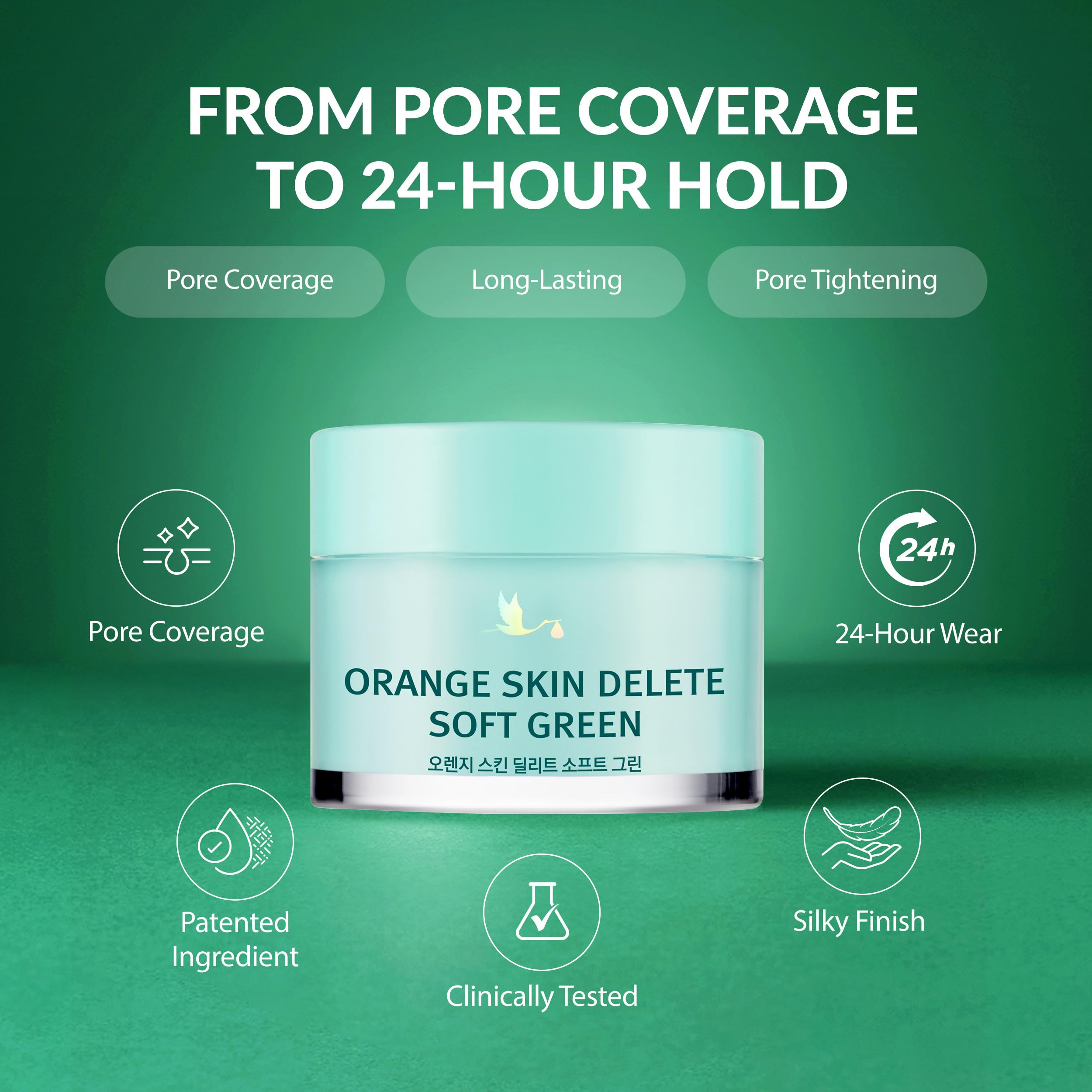 Bonamedusa Orange Skin Delete Soft Green Mini Pore Primer 10g – Gentle Pore Coverage & Care