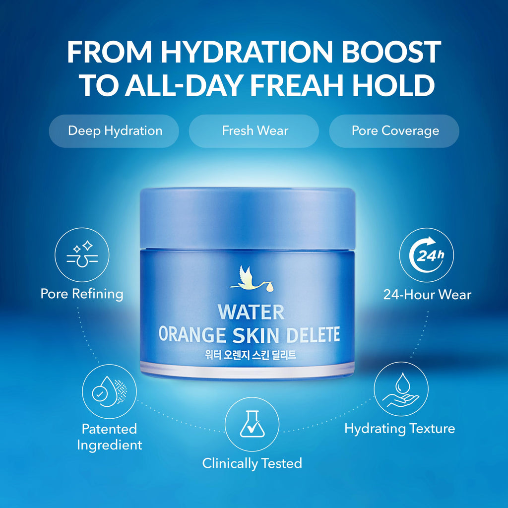 bonamedusa Water Orange Skin Delete Primer – Pore Care, Skin Elasticity & Soft Applicability (30g / 1.06oz) | Korean Makeup