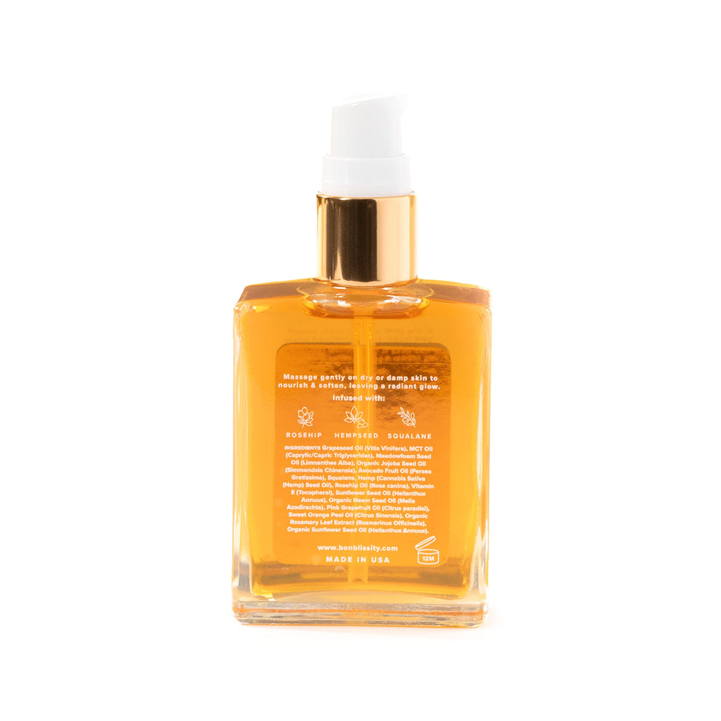 Bonblissity Nourishing Body Oils – Citrus Scented 2oz Travel Size, Non-Greasy Hydration for Dry Skin