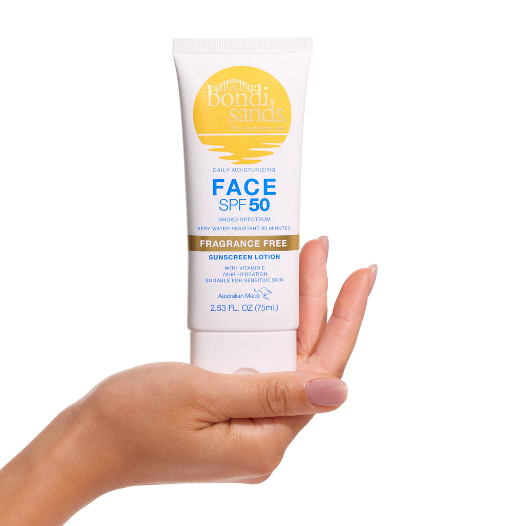 Bondi Sands Fragrance Free Daily Sunscreen Face Lotion SPF 50 – Hydrating, Non-Greasy