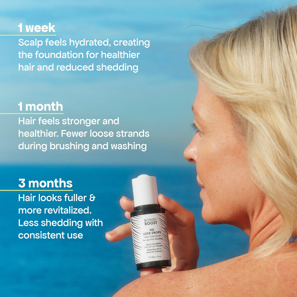 BondiBoost HG Lock Drops Daily Hair Serum for Women – Non-Greasy, Color-Safe & Thicker-Looking Hair