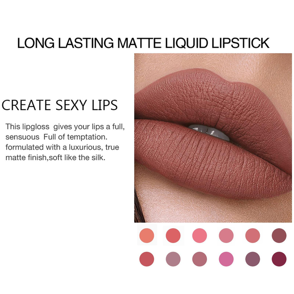 BONNIE CHOICE 18-Pcs Matte Liquid Lipstick Set – Waterproof, Long-Wearing, 18 Rich Shades