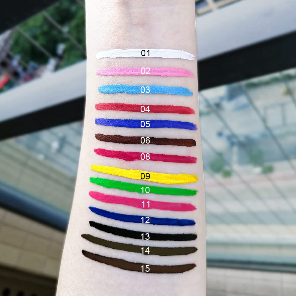 BONNIE CHOICE 14 Colors Liquid Eyeliner – Waterproof Matte Fluorescent Eyeliners for Eyes, Face & Body (Cosplay & Gifts)