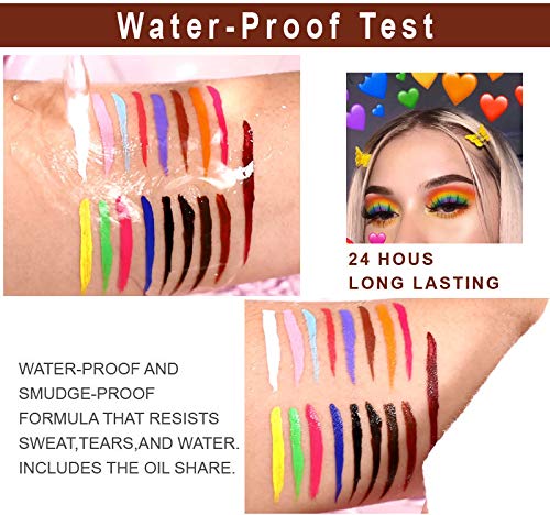 BONNIE CHOICE 14 Colors Liquid Eyeliner – Waterproof Matte Fluorescent Eyeliners for Eyes, Face & Body (Cosplay & Gifts)