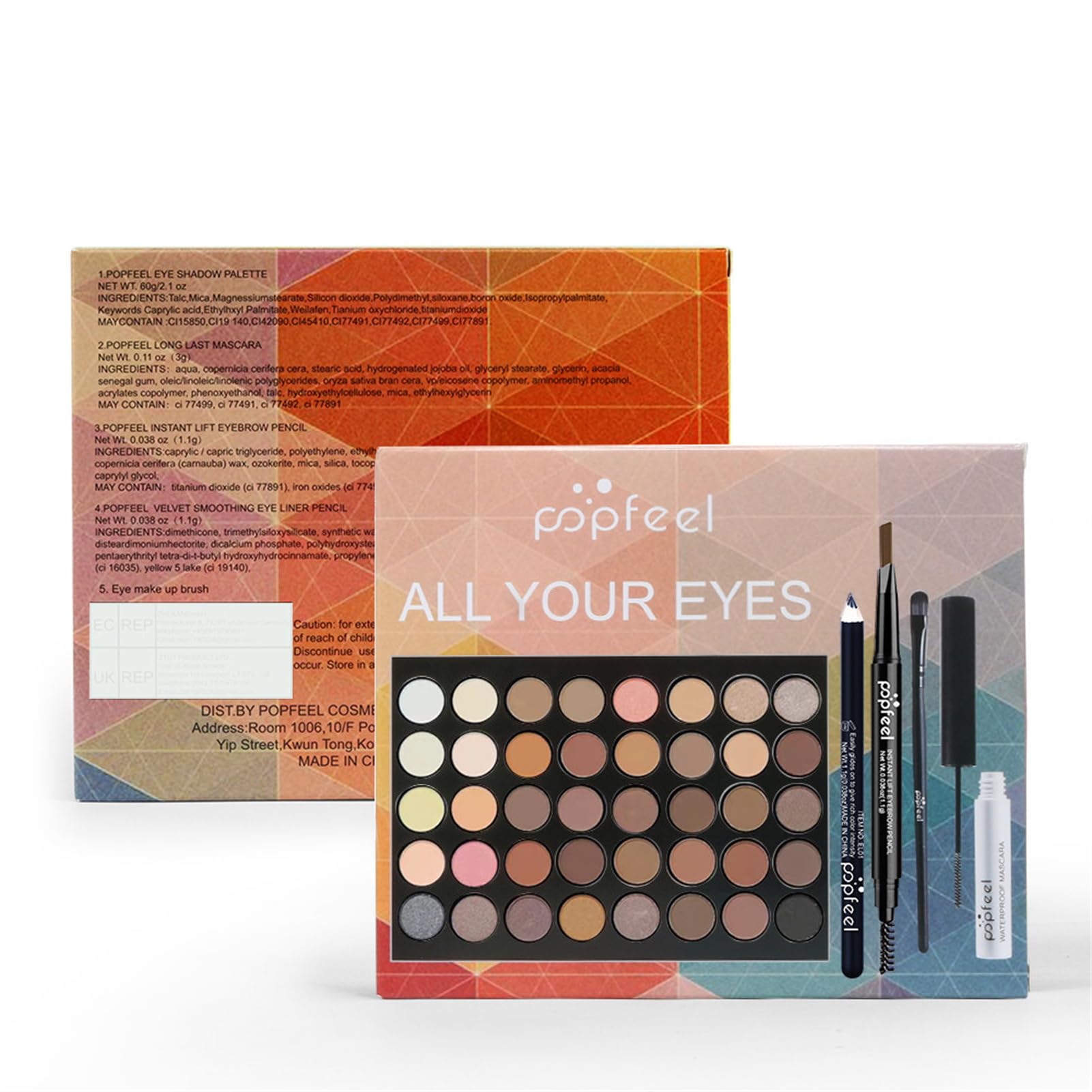 BONNIE CHOICE Eye Makeup Kit for Women – Beginner-Friendly Set with Eyebrow Pencil, Eyeliner, Mascara & 40-Color Eyeshadow Palette