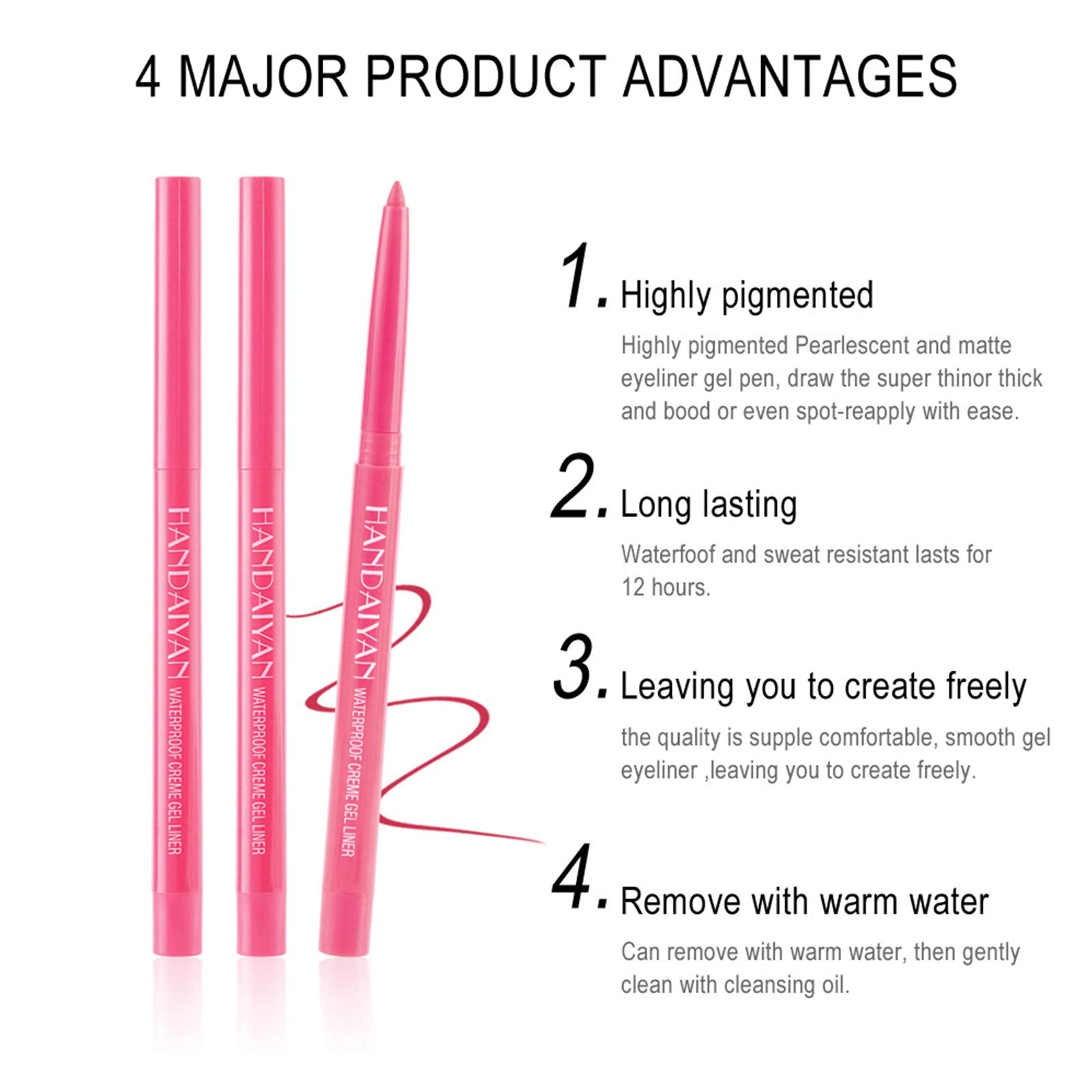 BONNIE CHOICE 20 Colors Eyeliner Pencil Set – Waterproof & Retractable