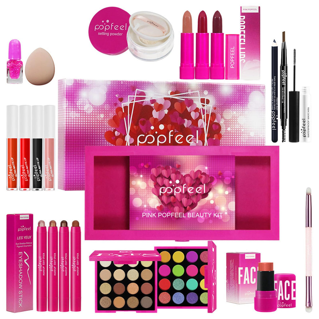 BONNIE CHOICE Hot Pink All-in-One Makeup Kit – Complete Gift Set for Women