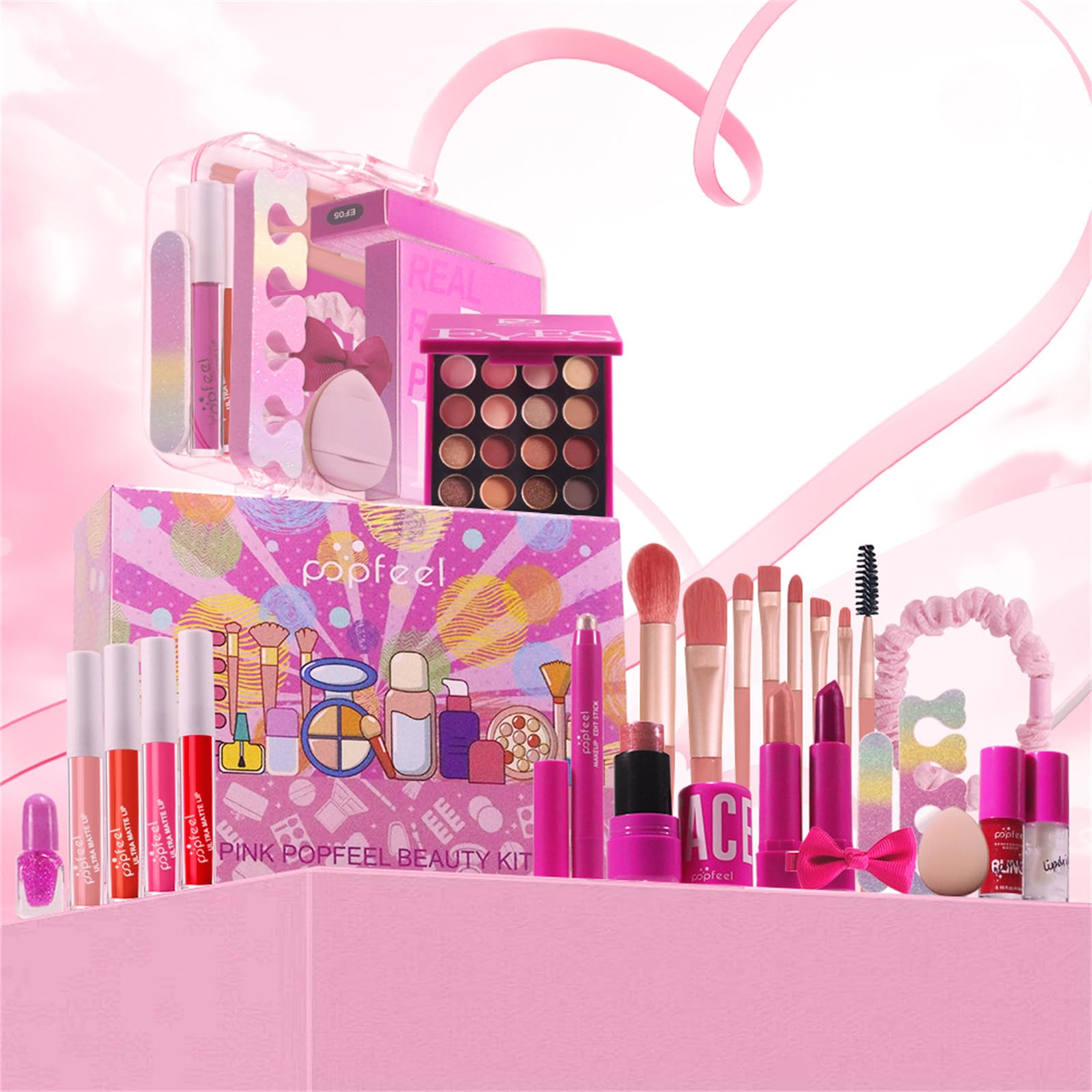 BONNIE CHOICE Hot Pink All-In-One Makeup Kit – Complete Gift Set for Women