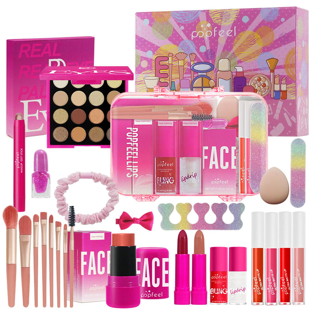 BONNIE CHOICE Hot Pink All-In-One Makeup Kit – Complete Gift Set for Women