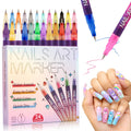 BONTOP Nail Art Pens – 24 Colors, 0.5mm Tip, Waterproof & Quick-Drying