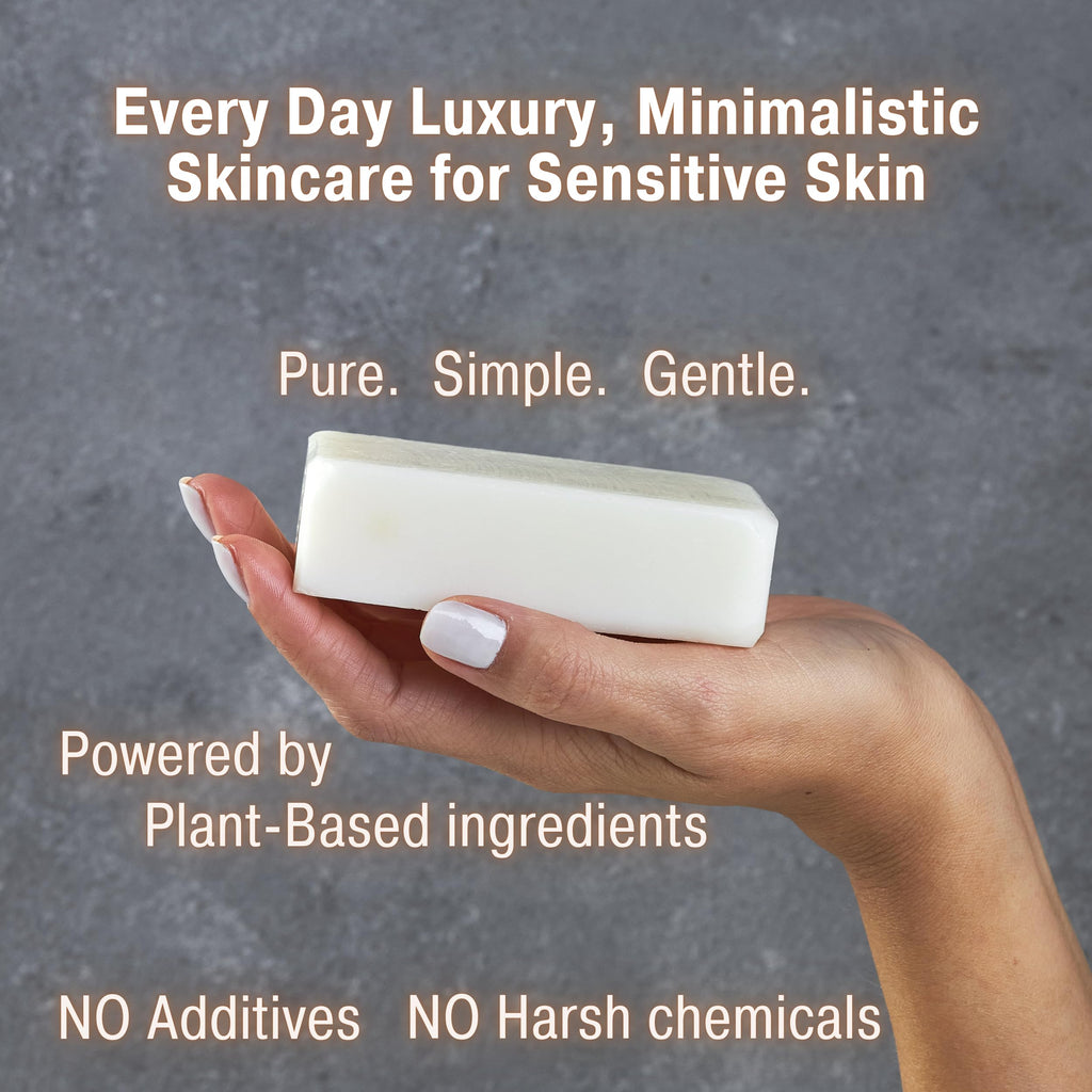 Bonuderm Unscented & Fragrance Free Soap (4-Pack) – Natural Vegan Bar for Sensitive Skin