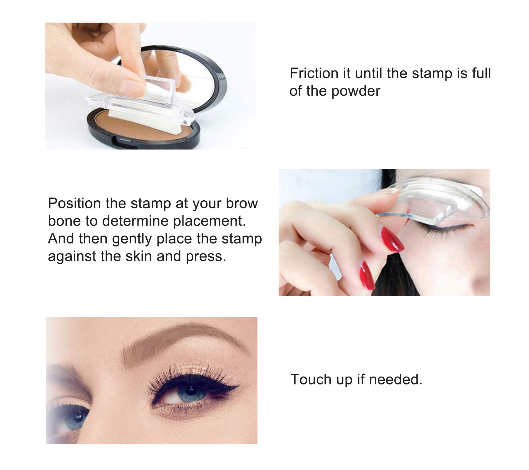 Boobeen Eyebrow Seal Stamp Powder – Waterproof, Quick Natural Brows for Beginners