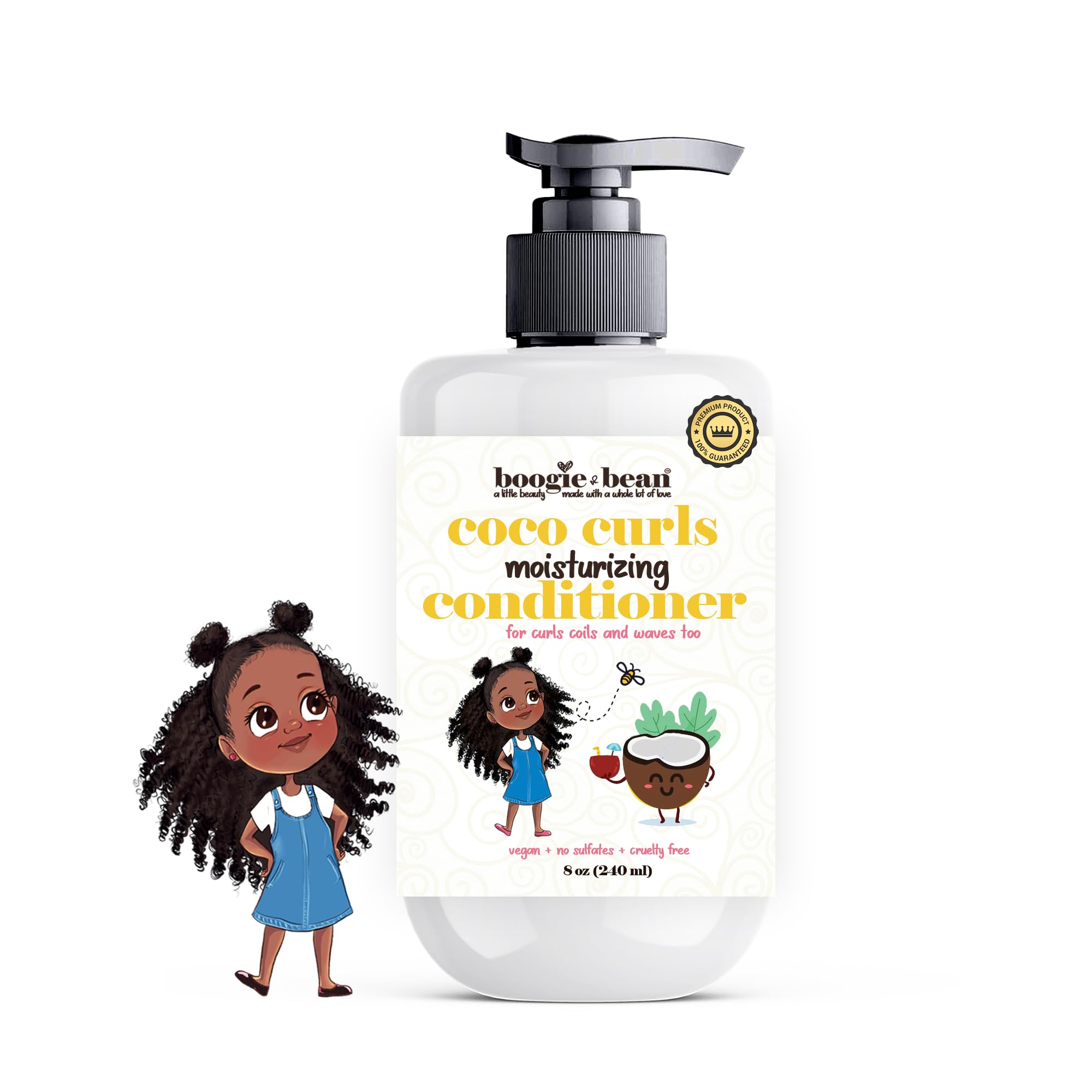 Boogie and Bean Kids Conditioner Detangler for Curly Hair