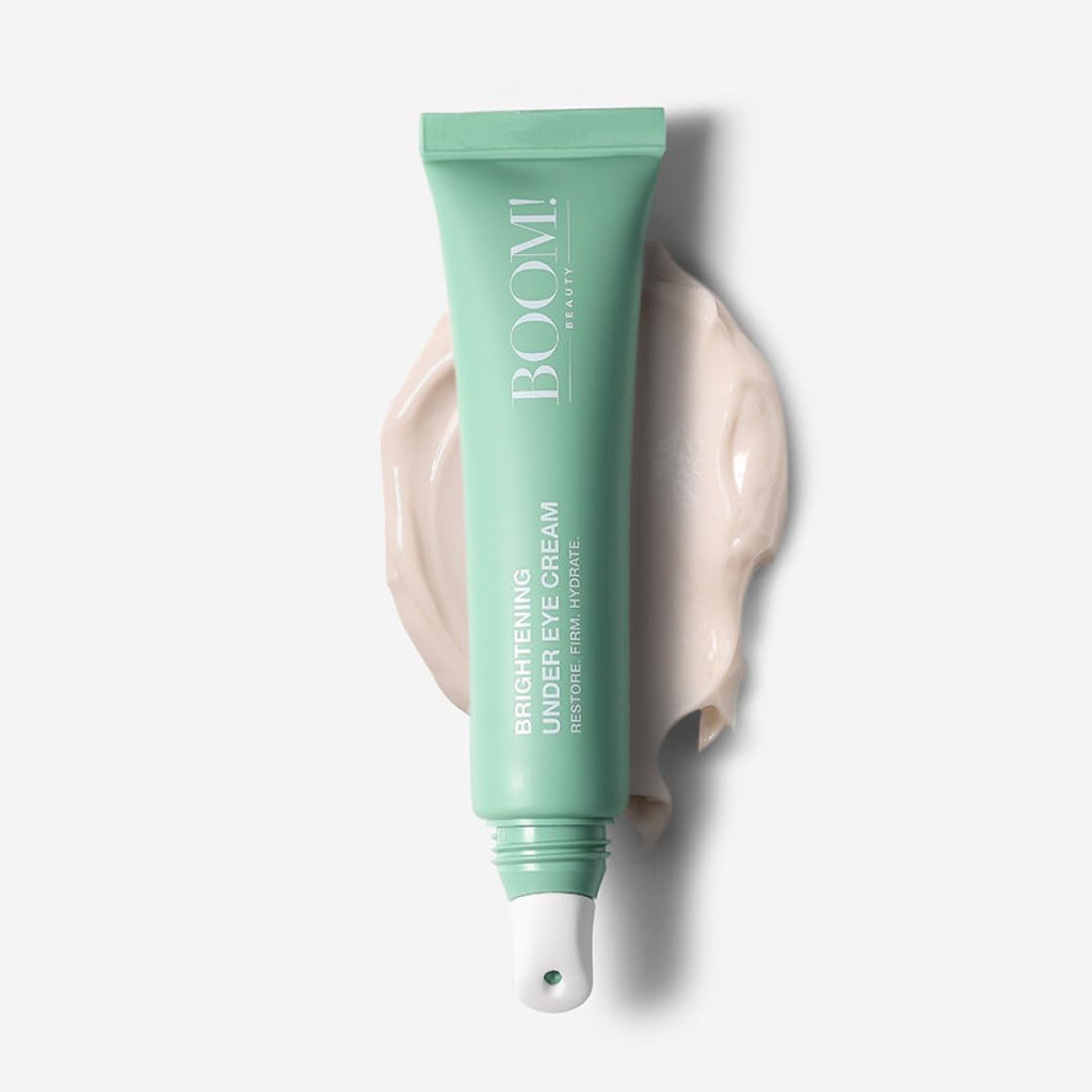Boom Awaken Cooling Under Eye Cream - Vitamin C, Licorice Root, Wild Mint, Green Tea (0.5 oz)